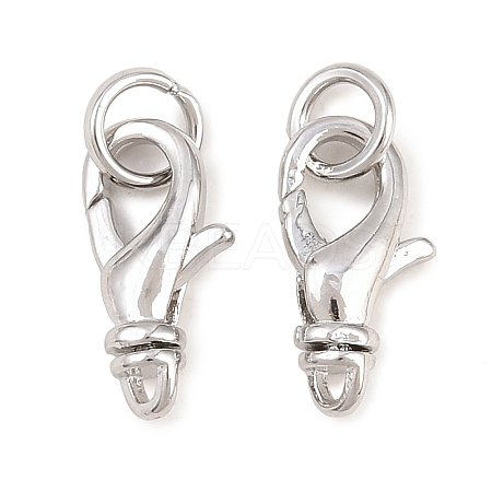 Brass Lobster Claw Clasps KK-H287-08A-P-1