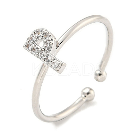 Rack Plating Brass Open Cuff Rings for Women RJEW-F162-02P-P-1