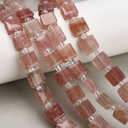 Natural Strawberry Quartz Beads Strands GG-F802-B16-01-1