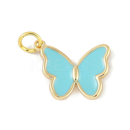 Brass Enamel Pendants KK-B114-16G-03-1