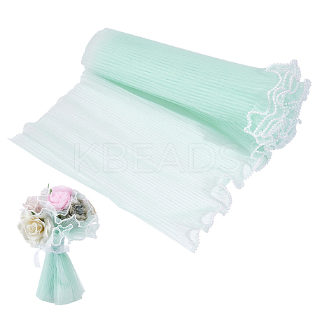4M Polyester Pleated Lace Trim OCOR-WH0088-24A-1