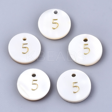 Natural Freshwater Shell Charms SHEL-Q023-05-1