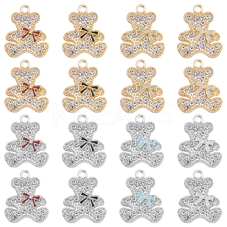 12pcs 6 style Alloy Enamel Pendants ENAM-HY0001-19-1