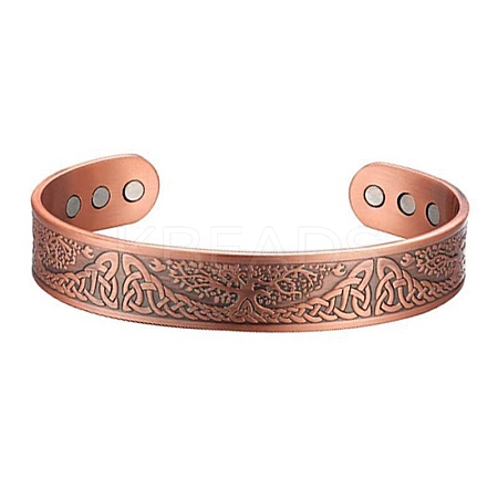 Alloy Magnetic Cuff Bangles for Woman Men PW-WG11C77-01-1