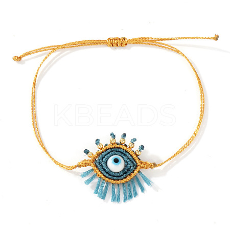 Bohemian Handmade Evil Eye with Tassels Charm Bracelets DD3268-6-1