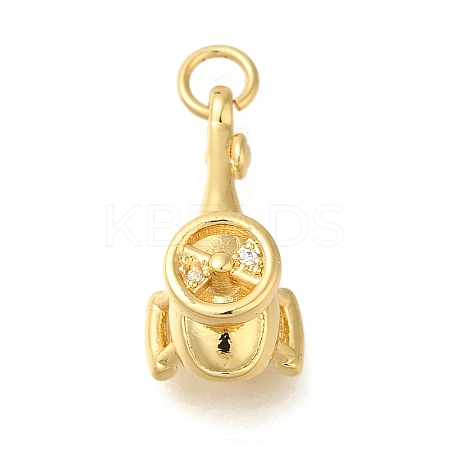 Rack Plating Brass with Cubic Zirconia Pendants KK-Z086-29G-01-1