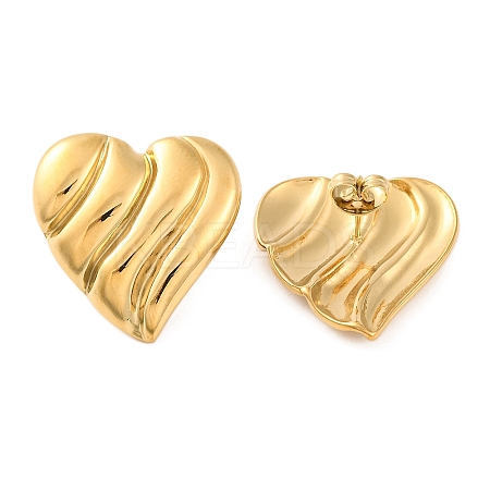 Ion Plating(IP) 304 Stainless Steel Stud Earrings EJEW-G395-11G-1