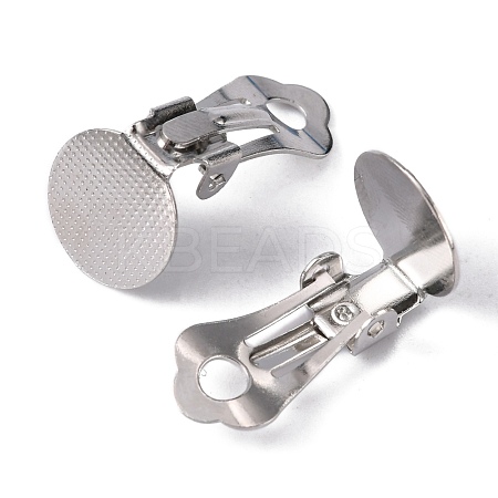 Brass Clip-on Earring Findings KK-H166-N-1