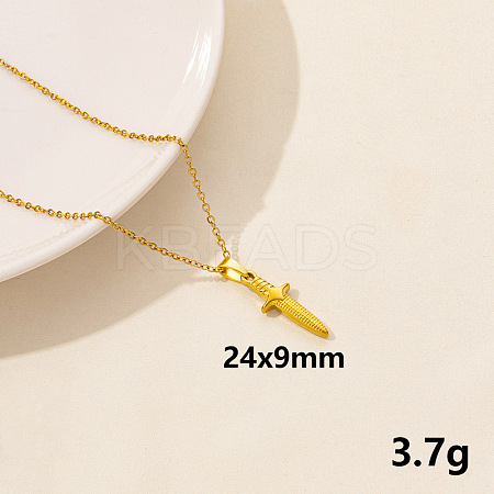 Vintage Stainless Steel Sword Pendant Necklaces for Women QX2053-6-1
