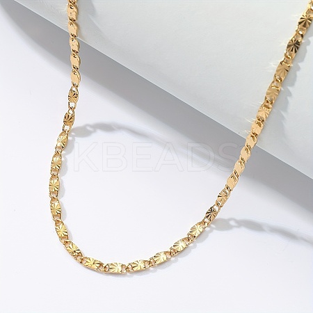 Fashionable and Versatile Brass Oval Link Chain Necklaces for Women SA0144-1