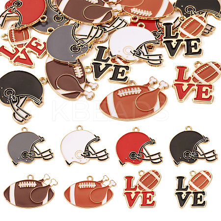 16Pcs 8 Styles Alloy Enamel Pendants ENAM-TA0001-79-1