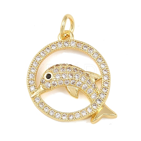 Brass Micro Pave Cubic Zirconia Pendants LS-KK-H525-01A-G-1