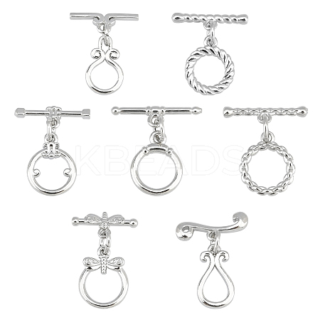 8 Set Brass Toggle Clasps KK-PH0001-89-1