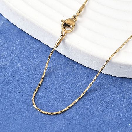 304 Stainless Steel Chain Necklaces X-NJEW-H467-B-01G-1
