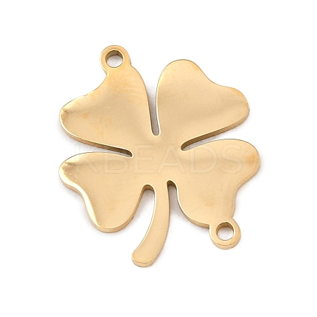 Saint Patrick's Day 304 Stainless Steel Shamrock Connector Charms STAS-Z183-04G-1