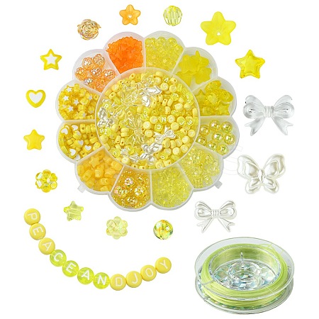 DIY Acrylic & ABS Plastic Imitation Pearl Beads Bracelets Jewelry Making Kits DIY-FS0006-24A-1
