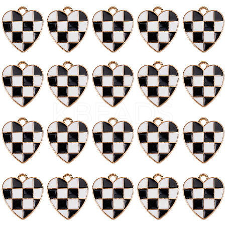 30Pcs Alloy Enamel Pendants ENAM-SC0006-26A-RS-1