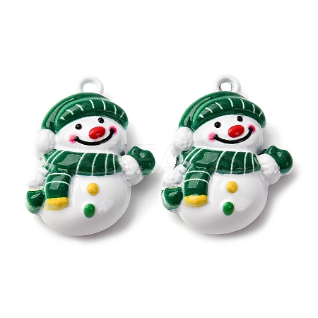 Christmas Themes Baking Paint Alloy Pendants LS-FIND-G097-02C-1