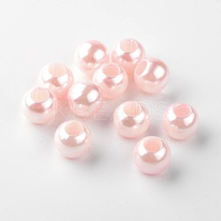 ABS Plastic Imitation Pearl European Beads MACR-R530-12mm-A51-1