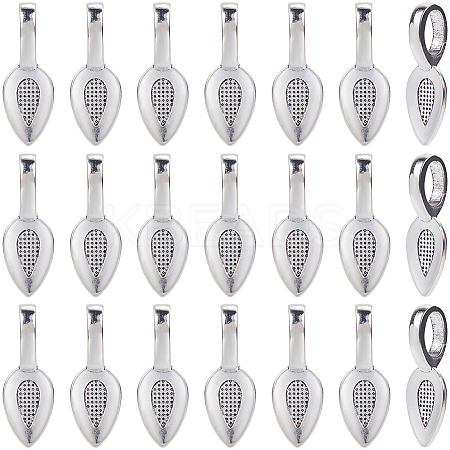 150Pcs Tibetan Style Alloy Glun-on Flat Pad Bails for Pendants Making TIBEP-SC0002-77-1