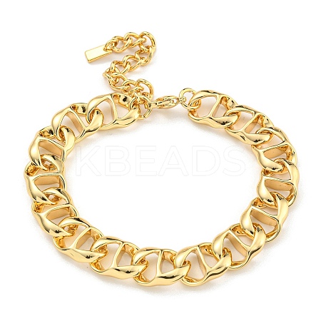 Ion Plating(IP) 304 Stainless Steel Twisted Chain Bracelets for Women BJEW-A017-02G-1