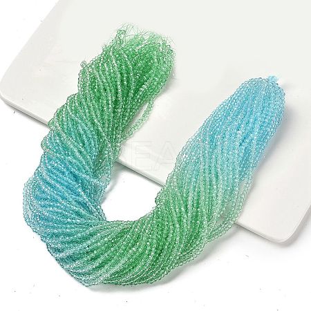 Transparent Painted Glass Beads Strands X-DGLA-A034-T1mm-A16-1