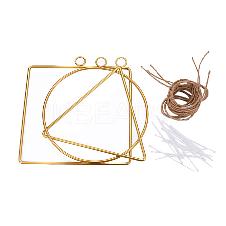Metal Geometric Hoop Wreath Frames DIY-PH0025-43-1