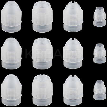 12Pcs 4 Styles Plastic Icing Piping Bag Nozzle Converter KY-SP0001-43-1