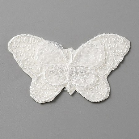 Computerized Embroidery Lace Self Adhesive/Sew on Patches DIY-WH0410-49H-1