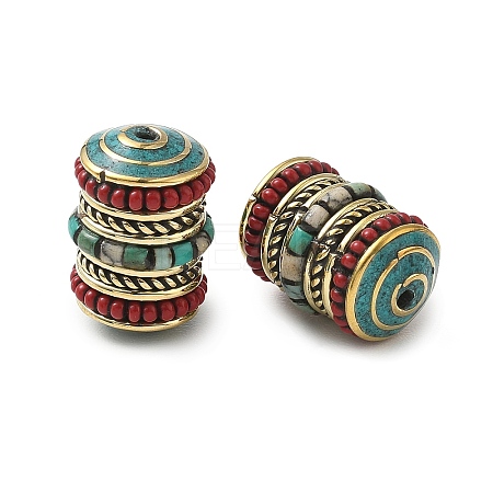 Handmade Tibetan Style Beads KK-Z157-06AG-1