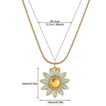Brass Enamel Pendant Necklaces for Women FS-WG3F79A-03-1