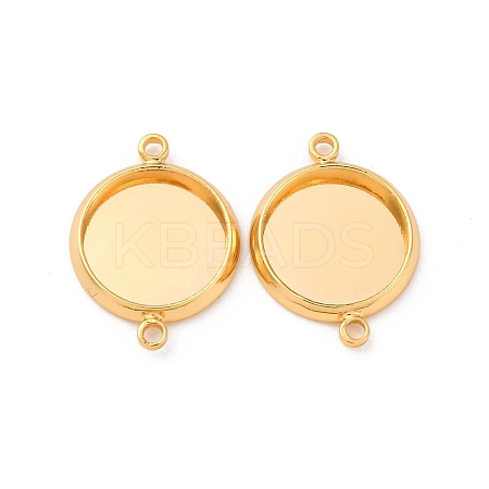 Brass Connector Cabochon Settings KK-F898-21B-G-1