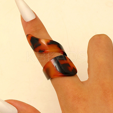 Acrylic Cuff Open Rings for Women WG2411B-03-1