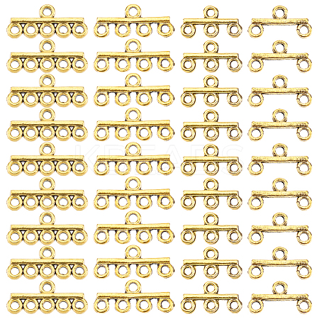 80Pcs 4 Styles Alloy Chandelier Component Links FIND-PH0022-78AG-1