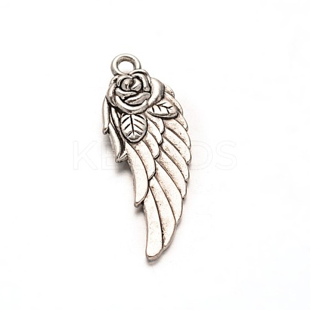 Tibetan Style Alloy Wing Pendants PALLOY-ZN48529-AS-RS-1