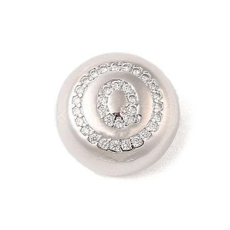 Rack Plating Brass & Cubic Zirconia Pendants KK-Z047-07P-Q-RS-1
