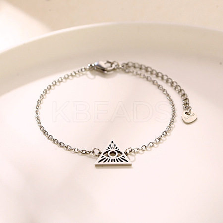 304 Stainless Steel Link Bracelets WGDD040-09-1
