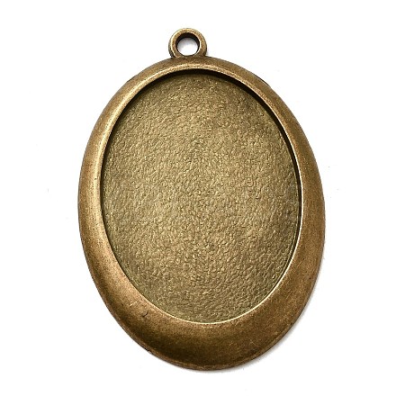 Vintage Tibetan Style Alloy Pendant Cabochon Settings X-TIBEP-M018-76AB-NF-1