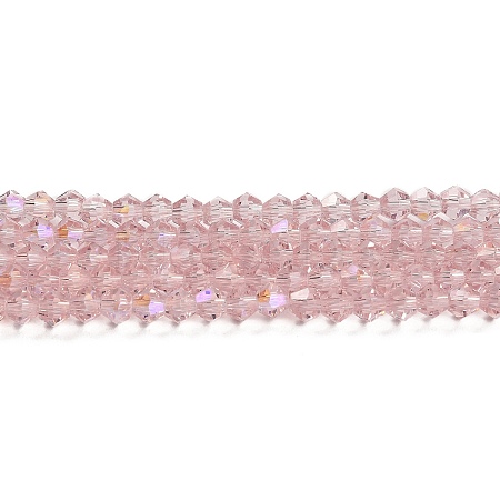 Transparent Electroplate Glass Beads Strands LS-GLAA-F029-4mm-D26-1