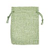 Polyester Imitation Burlap Packing Pouches Drawstring Bags X-ABAG-R005-14x10-02-3