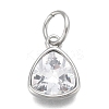 304 Stainless Steel Cubic Zirconia Pendant X-ZIRC-P080-B09-1