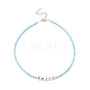 5Pcs 5 Style Glass & Plastic Word Beaded Necklaces Set NJEW-JN04316-2