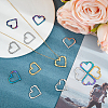 24Pcs 3 Colors 304 Stainless Steel Pendants STAS-DC0010-52-5