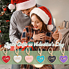 12Pcs 6 Colors Heart with Word Love Enamel Dangle Leverback Earrings EJEW-DC0001-26-7