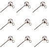 304 Stainless Steel Stud Earring Findings STAS-PH0018-68P-1