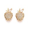 Brass Micro Pave Cubic Zirconia Pendants KK-T074-82G-1