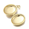 Brass Micro Pave Clear Cubic Zirconia Locket Pendants KK-D431-031B-G-2