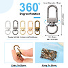 50Pcs 5 Colors Alloy Swivel Snap Hook Clasps FIND-TA0005-83-4