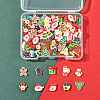 100Pcs 10 Styles Christmas Luminous Resin Cabochons RESI-FS0002-40-6