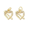 Brass Micro Pave Cubic Zirconia Pendants KK-I379-15G-06-1
